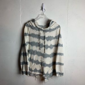 Free People Tie-Dye Oversized Striped Hoodie